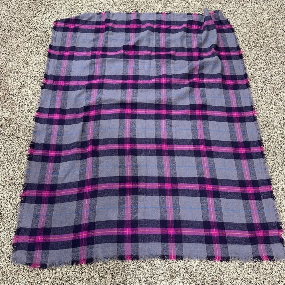A New Day Purple, Pink and Plaid Blanket Scarf